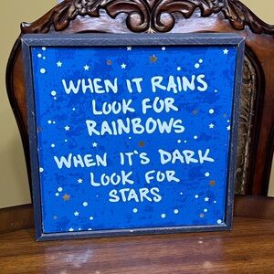 Motivational Blue and White Wall Art